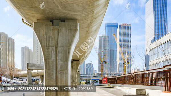 乌鲁木齐高铁新区全景，宽阔道路和待开发地块构成新区典型面貌