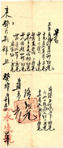 Wing Sang Company 1903 年收入凭单，记录 Head Tax 生效年代的华商财务凭证