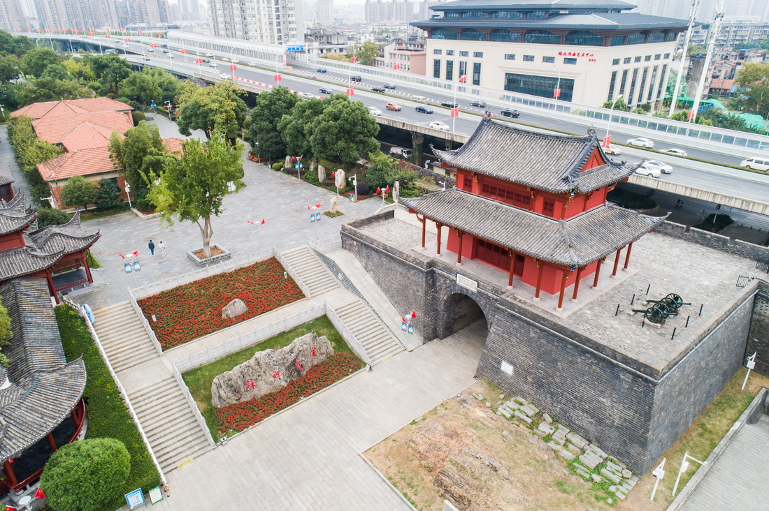 起义门城楼无人机航拍