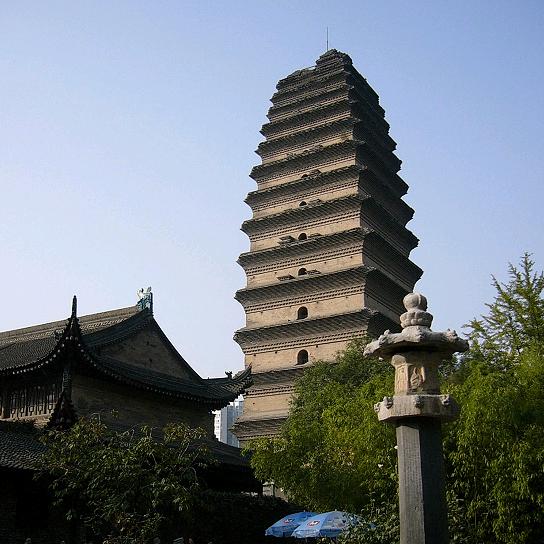 荐福寺大雄宝殿东南侧的唐槐