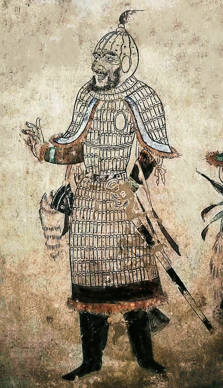 长乐公主墓壁画：仪仗侍卫