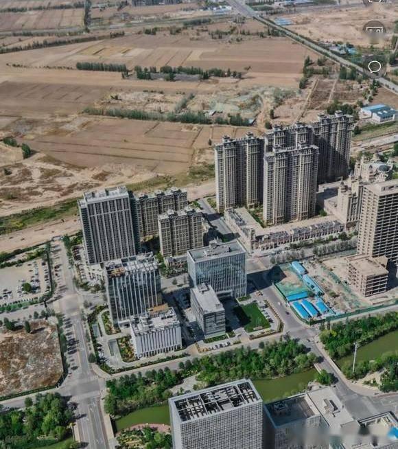 High-rise buildings of the Yinchuan Yuehai Bay Central Business District (CBD) a