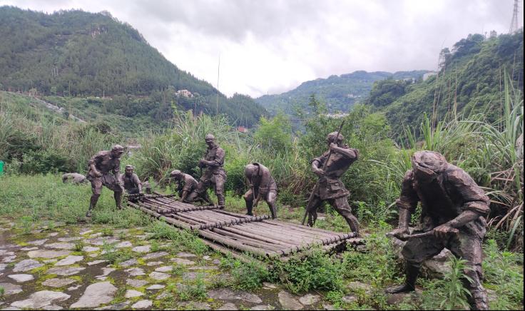 突破乌江纪念园主题雕塑群